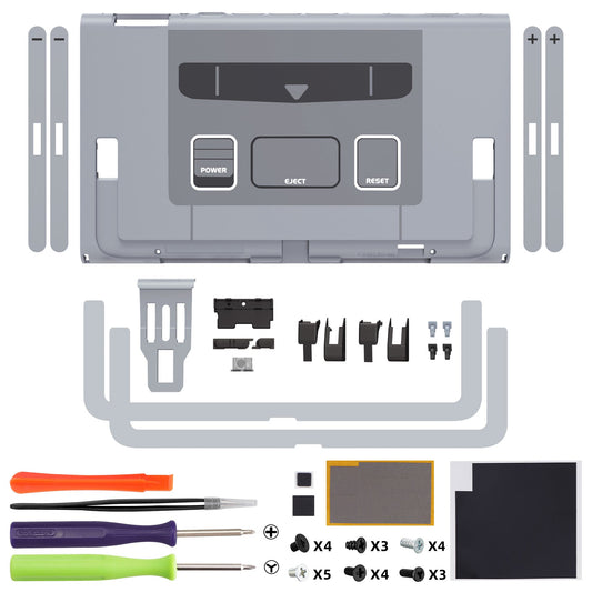eXtremeRate Replacement DIY Rear Back Plate for Nintendo Switch 2 Handheld Console (Without Kickstand) - SFC SNES Classic EU Style eXtremeRate